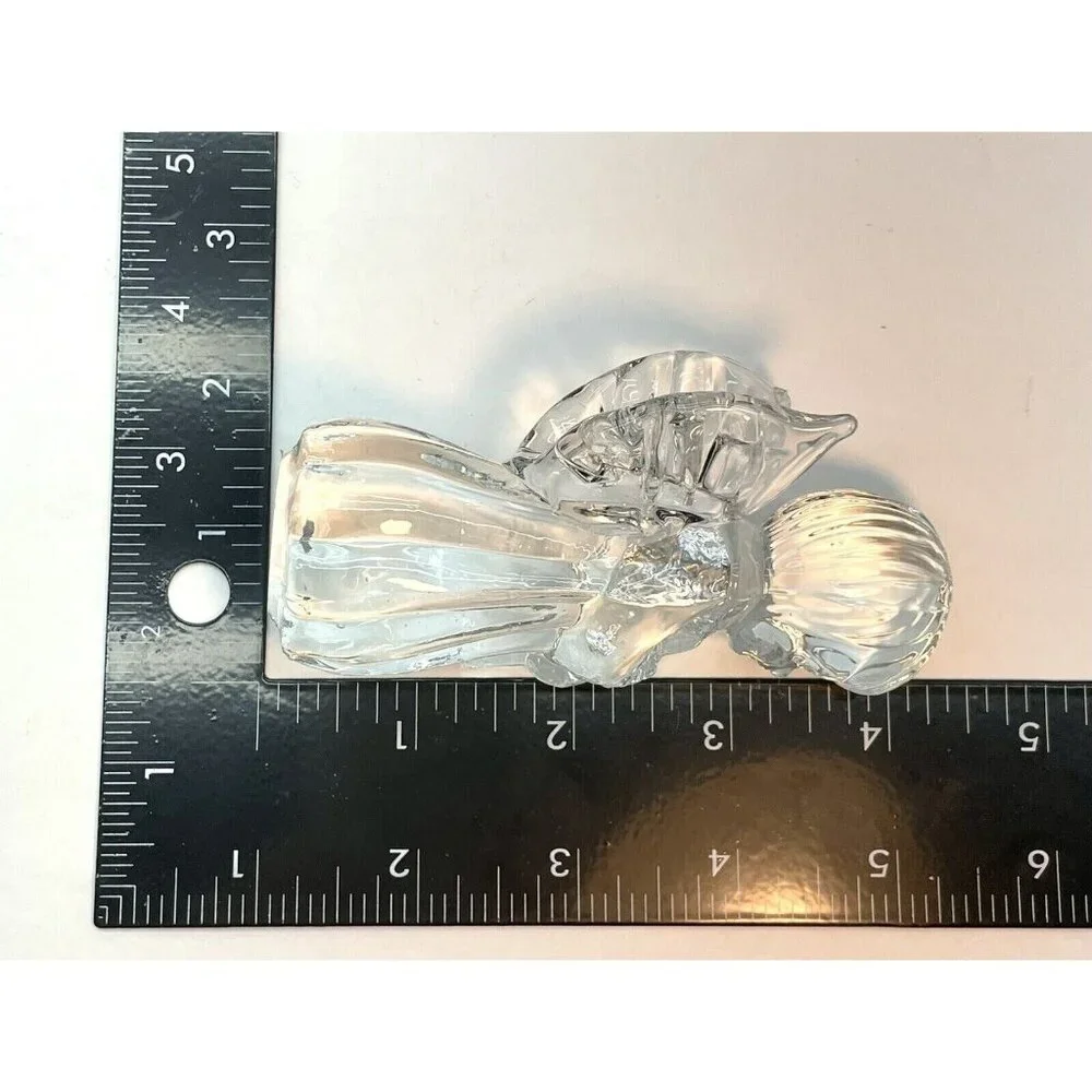 Vintage Christmas Nativity Angel Crystal Figurine Sculpture Brilliant 4